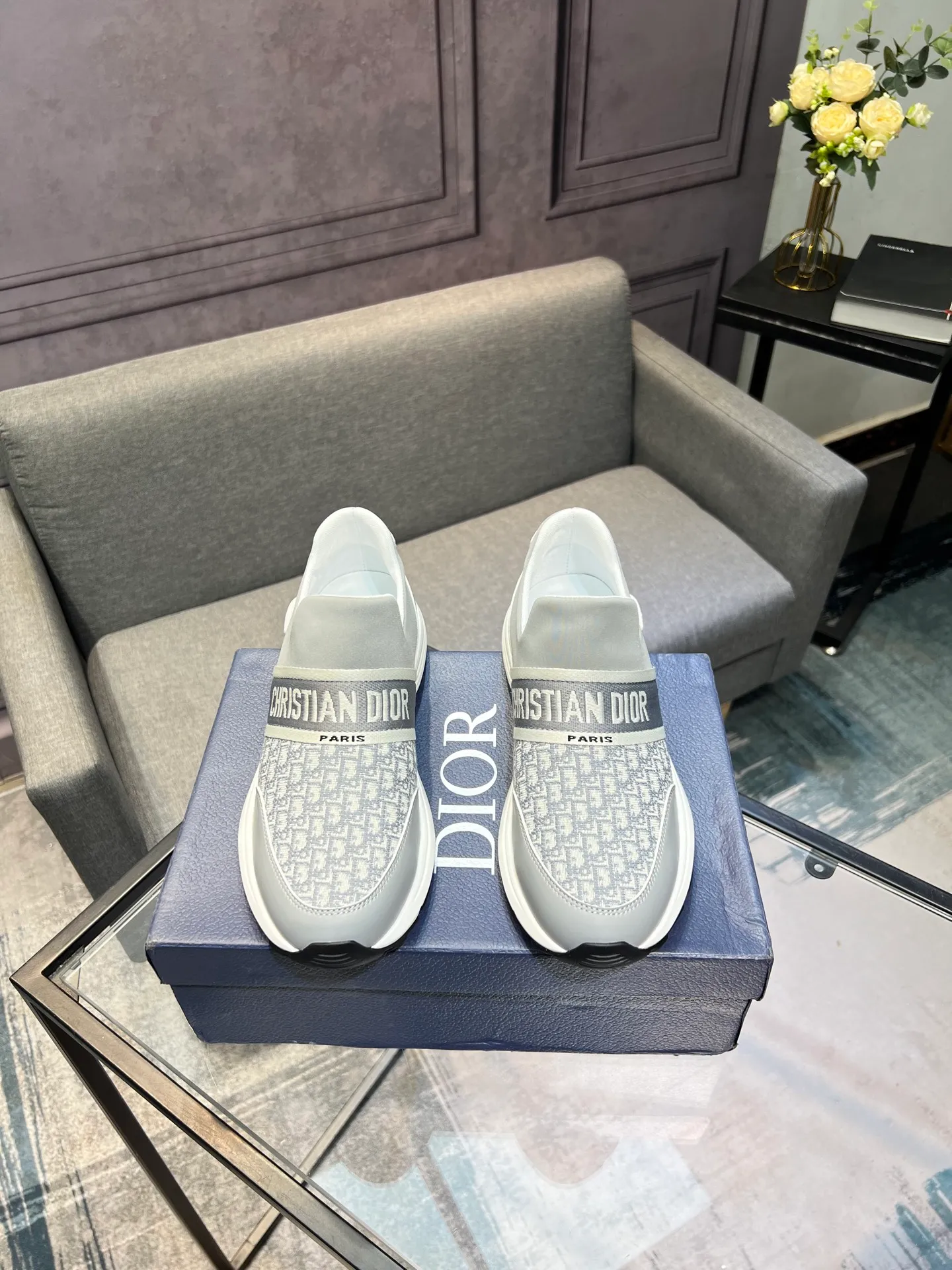 Men's shoes 💰420 [Dior] popular men's shoes, cowhide material splicing, mesh lining, original factory special sole, 38-45 (45 customized, non-refundable)